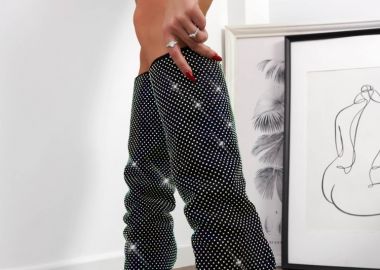 ΜΑΥΡΕΣ ΜΠΟΤΕΣ ΜΕ ΣΤΡΑΣ - DUALIPA - sense-shop - 