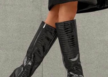 ΜΑΥΡΕΣ ΜΠΟΤΕΣ ΜΕ ΤΑΚΟΥΝΙ-HUGO - sense-shop - 