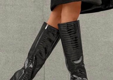 ΜΑΥΡΕΣ ΜΠΟΤΕΣ ΜΕ ΤΑΚΟΥΝΙ-HUGO - fashionroom - 