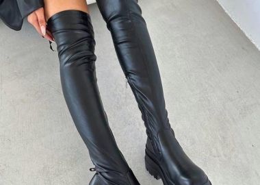 ΜΑΥΡΕΣ OVER THE KNEE ΜΠΟΤΕΣ - ADRIANA - sense-shop - 