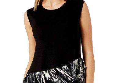 ΜΑΥΡΗ ΑΜΑΝΙΚΗ ΜΠΛΟΥΖΑ ΜΕ ΒΟΛΑΝ - Anna Raxevsky - 