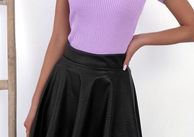 ΜΑΥΡΗ ΔΕΡΜΑΤΙΝΗ ΦΟΥΣΤΑ SKATER- IOKASTI - sense-shop - 