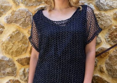 ΜΑΥΡΗ ΔΙΚΤΥΩΤΗ ΜΠΛΟΥΖΑ ΜΕ LUREX - Anna Raxevsky - 