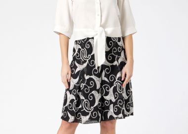 ΜΑΥΡΗ ΚΕΝΤΗΤΗ ZIP CULOTTE ΜΕ ΚΟΥΦΟΠΙΕΤΕΣ - Anna Raxevsky - 