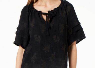 ΜΑΥΡΗ ΚΟΝΤΟΜΑΝΙΚΗ ΜΠΛΟΥΖΑ ΜΕ ΣΟΥΡΑ - Anna Raxevsky - 