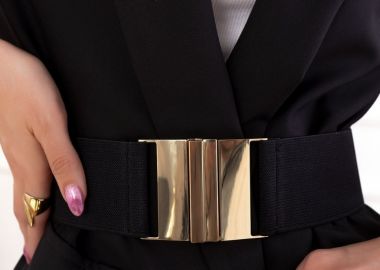 ΜΑΥΡΗ ΜΕ ΧΡΥΣΟ ΖΩΝΗ - HARVI - fashionroom - 