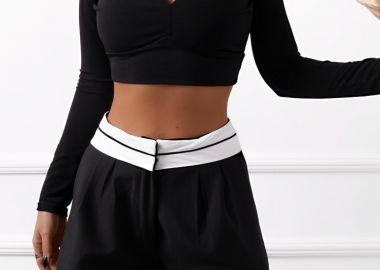 ΜΑΥΡΗ ΜΠΛΟΥΖΑ - DAFNE - sense-shop - 