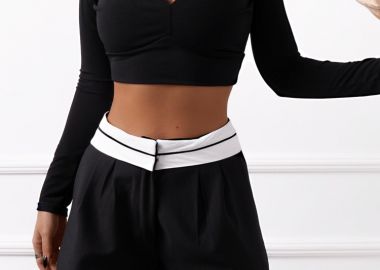 ΜΑΥΡΗ ΜΠΛΟΥΖΑ - DAFNE - fashionroom - 