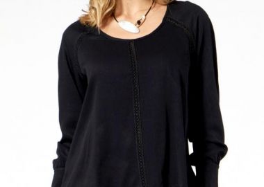 ΜΑΥΡΗ ΜΠΛΟΥΖΑ ΜΕ ΔΙΑΚΟΣΜΗΤΙΚΗ ΔΑΝΤΕΛΑ - Anna Raxevsky - 