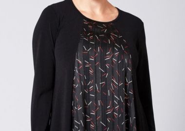 ΜΑΥΡΗ ΜΠΛΟΥΖΑ ΜΕ ΜΟΥΣΕΛΙΝΑ LUREX - Anna Raxevsky - 