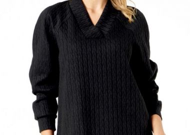 ΜΑΥΡΗ ΠΛΕΚΤΗ ΖΑΚΑΡ ΜΠΛΟΥΖΑ ΜΕ ΜΑΝΣΕΤΕΣ - Anna Raxevsky - 