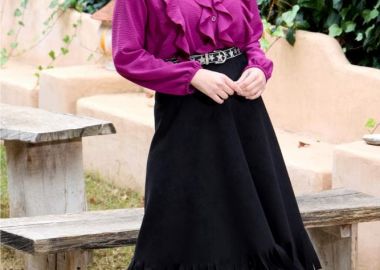 ΜΑΥΡΗ ΣΟΥΕΝΤ ΦΟΥΣΤΑ ΜΕ ΚΡΟΣΙΑ - Anna Raxevsky - 