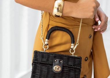 ΜΑΥΡΗ ΤΣΑΝΤΑ - BAMBOO BAG - sense-shop - 