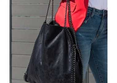 ΜΑΥΡΗ ΤΣΑΝΤΑ ΩΜΟΥ- CHAIN - fashionroom - 