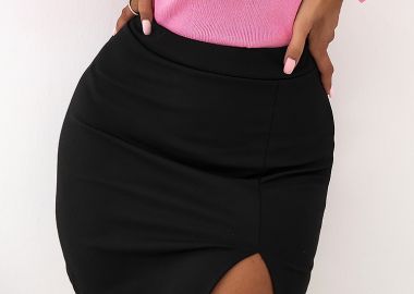 ΜΑΥΡΗ ΥΦΑΣΜΑΤΙΝΗ MINI ΦΟΥΣΤΑ-MY MINI SKIRT - sense-shop - 