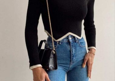 ΜΑΥΡΗ ΖΙΒΑΝΓΚΟ ΜΠΛΟΥΖΑ - ALBA - sense-shop - 