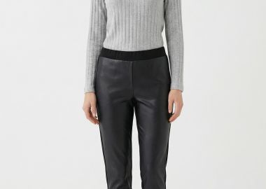 ΜΑΥΡΟ ΔΕΡΜΑΤΙΝΟ ΠΑΝΤΕΛΟΝΟΚΟΛΑΝ - Anna Raxevsky - 