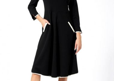 ΜΑΥΡΟ ΦΟΡΕΜΑ ΜΕ ΑΣΠΡΟ ΡΕΛΙ - Anna Raxevsky - 