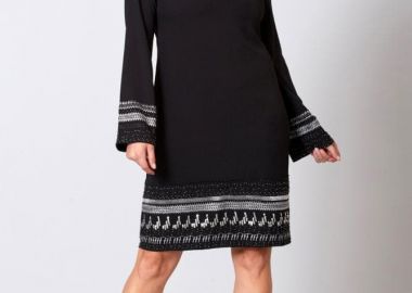 ΜΑΥΡΟ ΦΟΡΕΜΑ ΜΕ ΠΑΓΙΕΤΑ - Anna Raxevsky - 