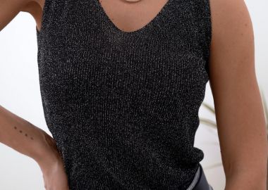 ΜΑΥΡΟ LUREX TOP - NEPTUNE - fashionroom - 