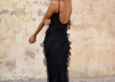 ΜΑΥΡΟ ΜΑΞΙ ΦΟΡΕΜΑ - ROXANA - sense-shop - 