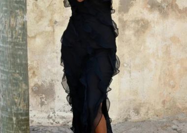 ΜΑΥΡΟ ΜΑΞΙ ΦΟΡΕΜΑ - ROXANA - fashionroom - 