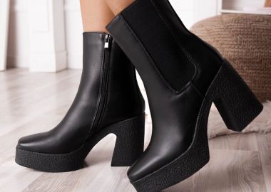 ΜΑΥΡΟ ΜΠΟΤΑΚΙ - FEDERICA - fashionroom - 