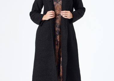 ΜΑΥΡΟ ΜΠΟΥΚΛΕ ΜΑΚΡΥ ΠΑΛΤΟ - Anna Raxevsky - 