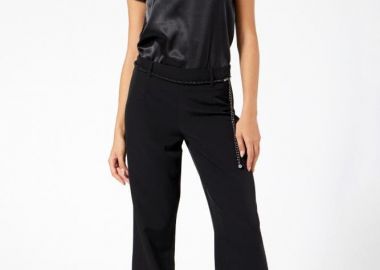 ΜΑΥΡΟ ΠΑΝΤΕΛΟΝΙ ΣΕ ΙΣΙΑ ΓΡΑΜΜΗ ΜΕ ΦΕΡΜΟΥΑΡ - Anna Raxevsky - 