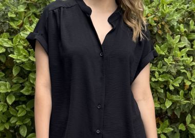 ΜΑΥΡΟ ΠΟΥΚΑΜΙΣΟ ΜΕ ΜΑΟ ΓΙΑΚΑ - Anna Raxevsky - 