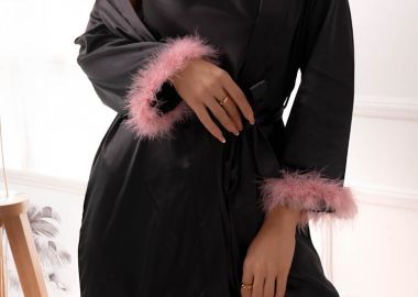 ΜΑΥΡΟ ΣΑΤΕΝ ΣΕΤ - LOVIES - fashionroom - 