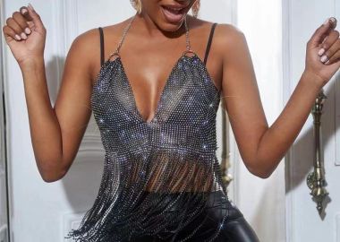 ΜΑΥΡΟ STRASS TOP - YOUNG - sense-shop - 