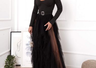 ΜΑΥΡΟ ΤΟΥΛΙΝΟ ΦΟΡΕΜΑ - BLACK SWAN - sense-shop - 