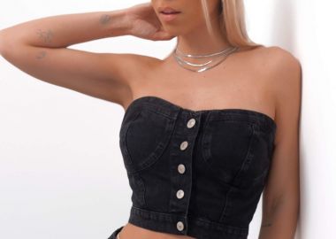 ΜΑΥΡΟ ΤΖΙΝ ΜΠΟΥΣΤΟ- GETCHEN - sense-shop - 