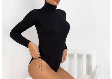 ΜΑΥΡΟ ΖΙΒΑΓΚΟ ΚΟΡΜΑΚΙ- HI NECK - fashionroom - 