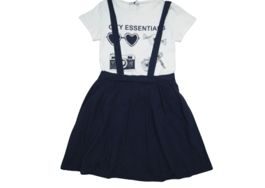 MELANY ROZE ΕΦΗΒΙΚΟ ΣΕΤ ΜΕ ΦΟΥΣΤΑ 0970 - μπλε ΜΠΛΕ ΣΚΟΥΡΟ - OEM - 