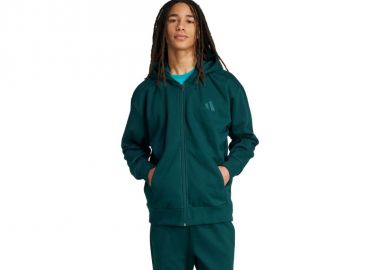 Men's adidas ALL SZN Fleece FullZip Sweatshirt Green JX5101 - adidas performance - 