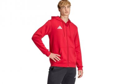 Men's adidas Entrada 26 FZ Hoody red KF5944 - adidas performance - 