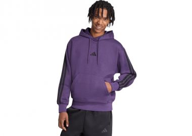 Men's adidas Essentials 3Stripes Fleece Sweatshirt Purple JX0740 - adidas performance - 