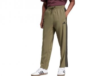 Men's adidas Essentials 3Stripes Stanford Open Hem Pants Olive JE6401 - adidas performance - 