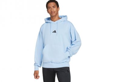 Men's adidas Essentials Feelcozy Hoodie light blue IN6064 - adidas performance - 