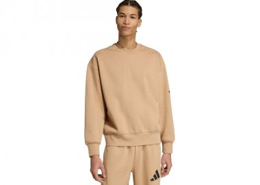Men's adidas Essentials Loose Fit 3 Bar Logo Beige Sweatshirt JX5668 - adidas performance - 