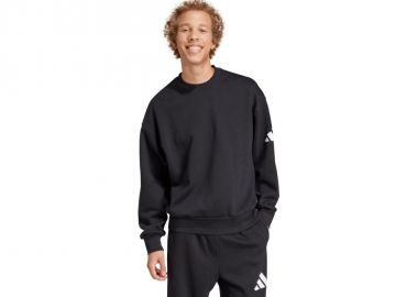 Men's adidas Essentials Loose Fit 3 Bar Logo Sweatshirt Black JF3542 - adidas performance - 