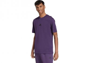 Men's adidas Essentials Small Logo Single Jersey Purple JW6232 - adidas performance - 
