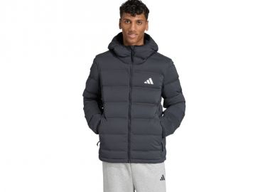 Men's adidas Helionic Climawarm Stretch Hooded Down Jacket Black JN2114 - adidas performance - 