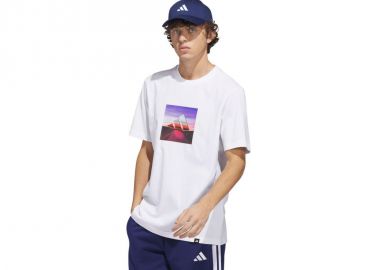 Men's adidas Summer Heat Graphic Tshirt white JZ7545 - adidas performance - 