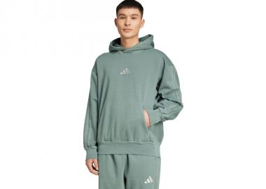 Men's adidas sweatshirt A SZN W FL HD green JL6538 - adidas performance - 