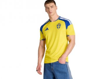 Men's adidas Sweden 26 Home Jersey yellow and blue JM5814 - adidas performance - 