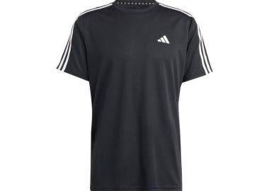 Men's adidas Train Essentials 3Stripes Training Tee Black IB8150 - adidas performance - 