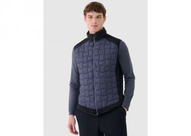 Men's down trekking vest with Primaloft filling Black 4F 4FWSS25TVJAM17722S - 4f - 